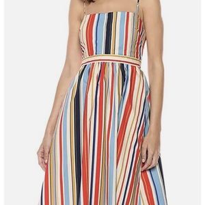 Astr the Label striped lace back dress